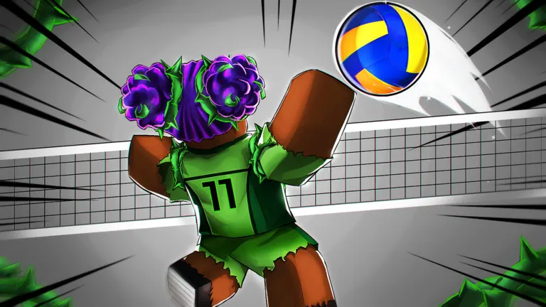 Volleyball Legends image showing a green volleyball player